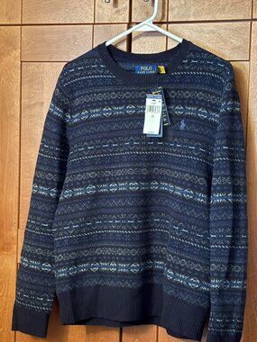 Polo Ralph Lauren Fair-Isle Wool Pullover Sweater Sz S/P NWT